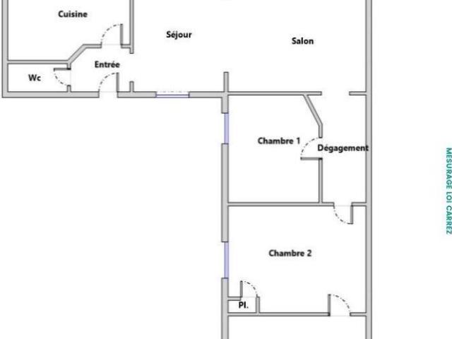 Appartement 3 pièces 64 m²