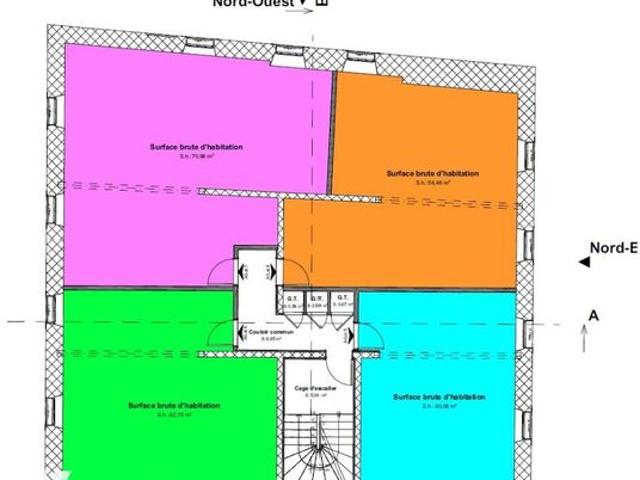 Appartement 3 pièces 64 m²