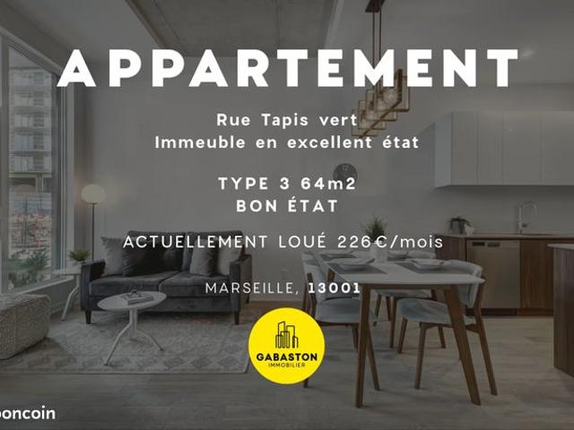 Appartement 3 pièces 64 m²