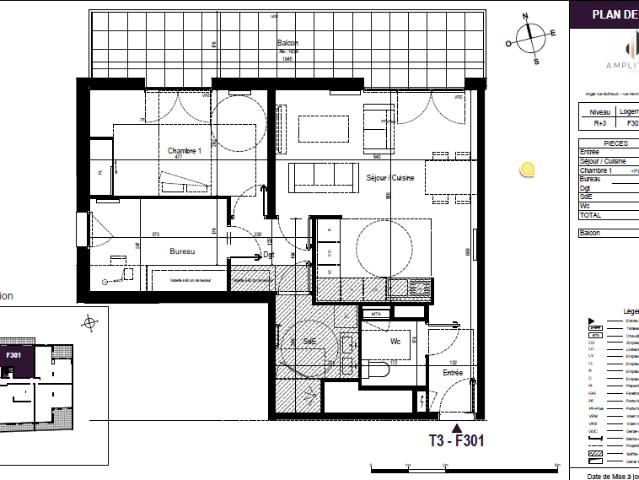 Appartement 3 pièces, 65 m² à louer à Bordeaux 33100