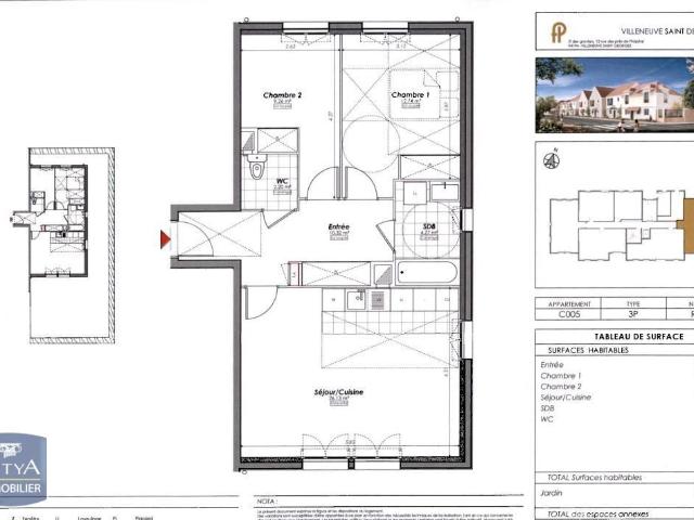 Appartement 3 pièces 65 m²