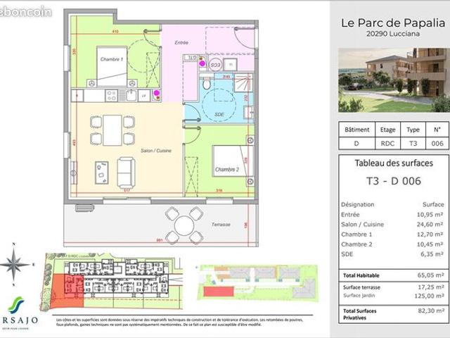 Appartement 3 pièces 65 m²