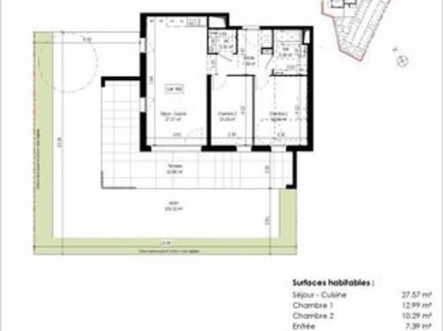 Appartement 3 pièces 65 m²