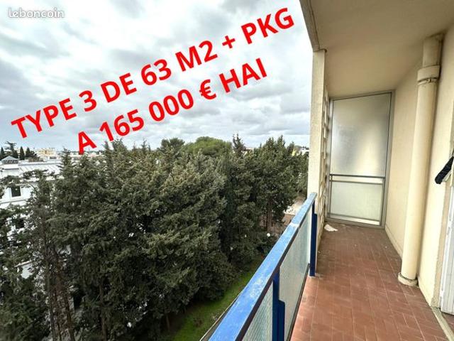 Appartement 3 pièces 65 m²