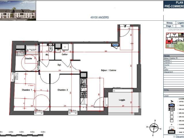 Appartement 3 pièces 65 m²