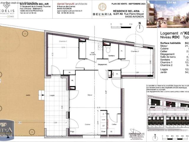 Appartement 3 pièces 65 m²