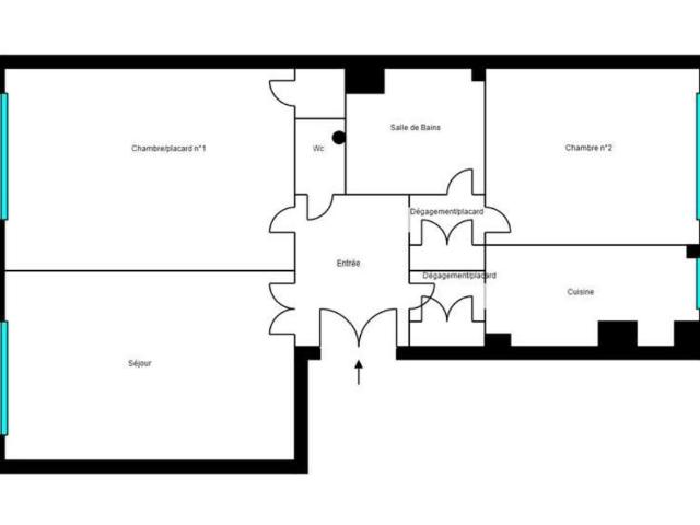 Appartement 3 pièces 65 m²