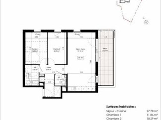 Appartement 3 pièces 66 m²