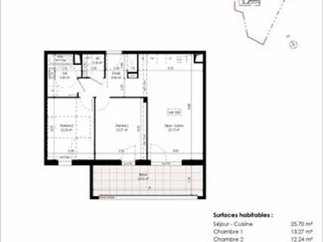 Appartement 3 pièces 66 m²