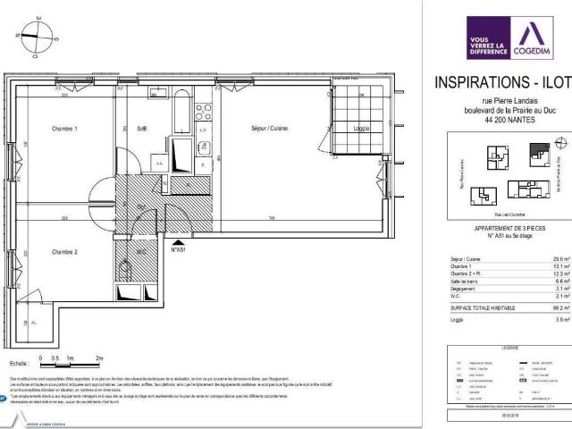 Appartement 3 pièces 66 m²