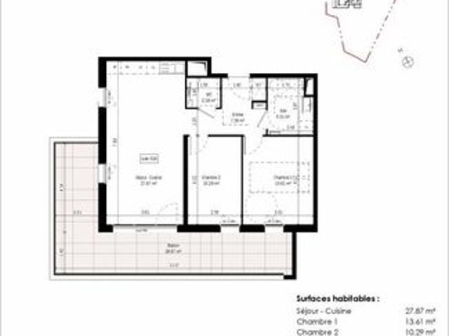 Appartement 3 pièces 66 m²
