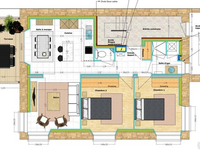 Appartement 3 pièces 66 m²