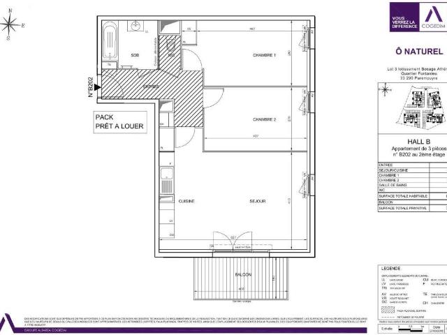 Appartement 3 pièces 66 m²