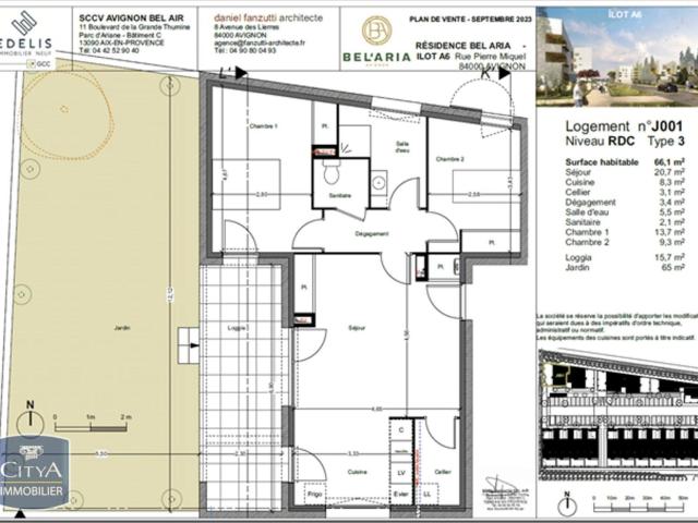 Appartement 3 pièces 66 m²