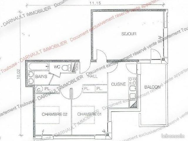 Appartement 3 pièces 66 m²