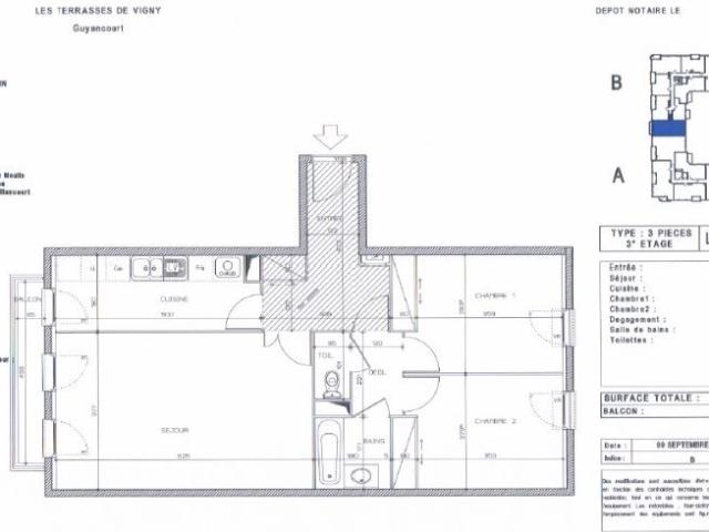 Appartement 3 pièces, 68 m² à louer à Guyancourt 78280
