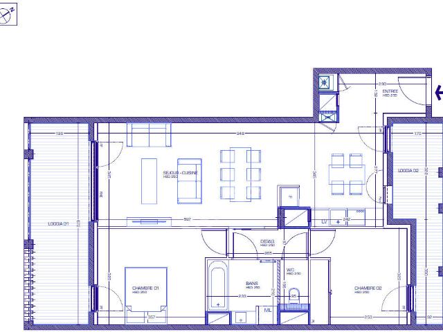 Appartement 3 pièces 68 m²