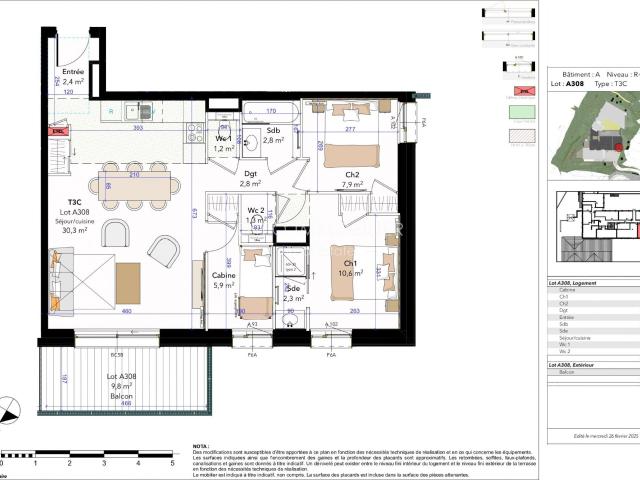 Appartement 3 pièces 68 m²