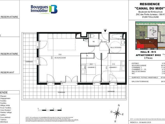 Appartement 3 pièces 68 m²
