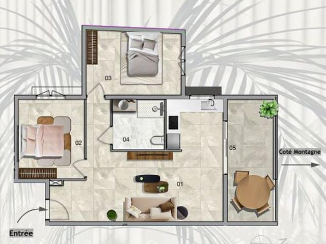 Appartement 3 pièces 68 m²