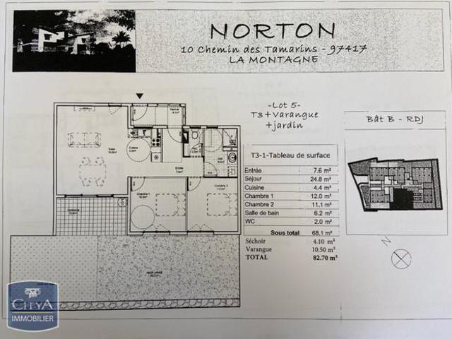 Appartement 3 pièces 68 m²
