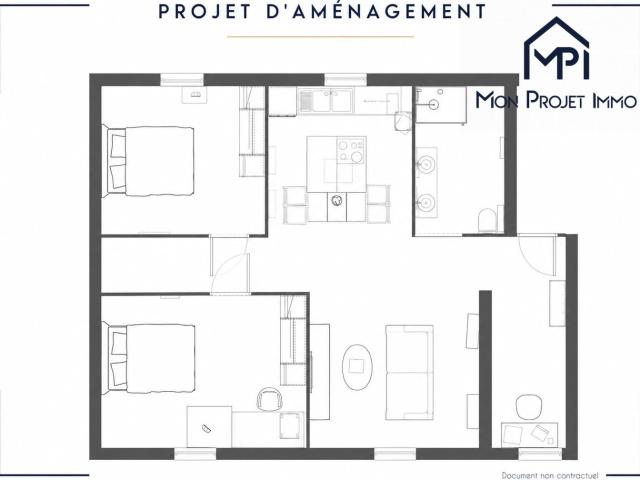 Appartement 3 pièces 69 m²