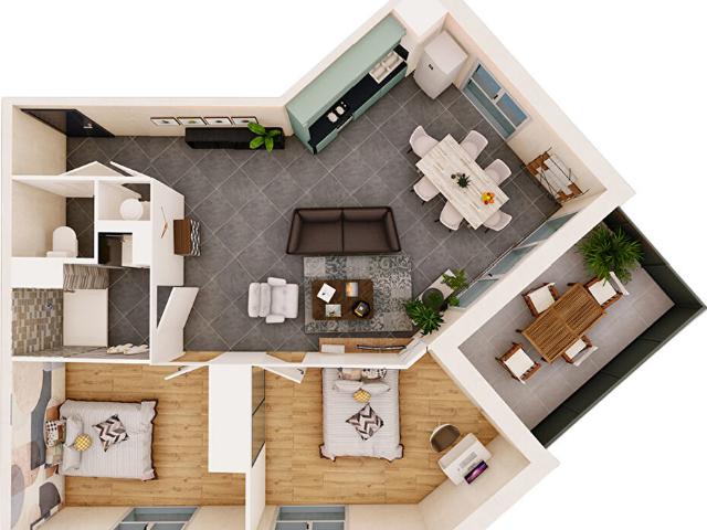 Appartement 3 pièces 69 m²