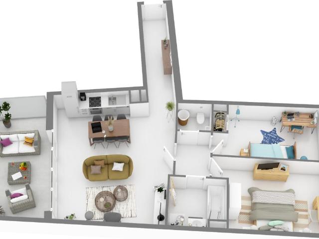 Appartement 3 pièces 69 m²