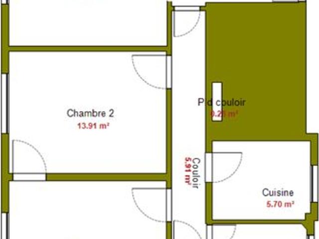 Appartement 3 pièces 69 m²