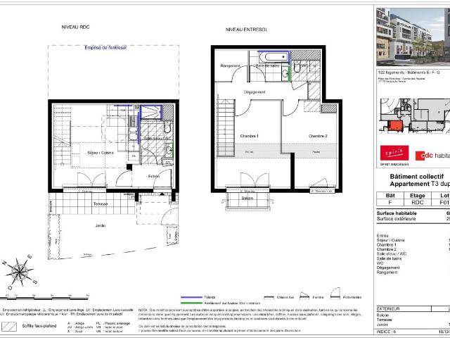 Appartement 3 pièces 69 m²