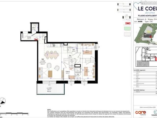 Appartement 3 pièces 73 m²