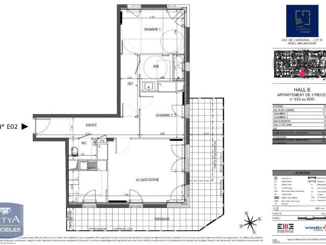 Appartement 3 pièces 70 m²