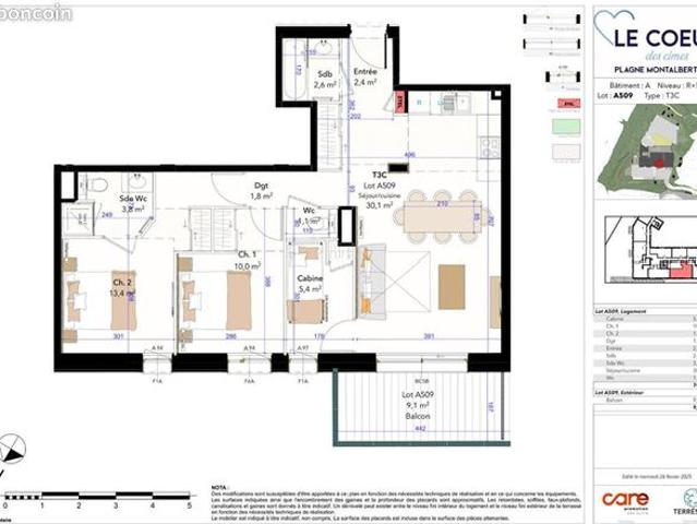 Appartement 3 pièces 70 m²