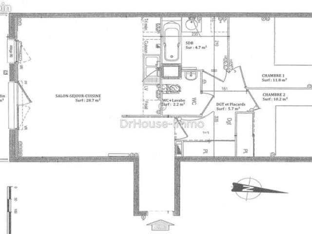 Appartement 3 pièces 70 m²