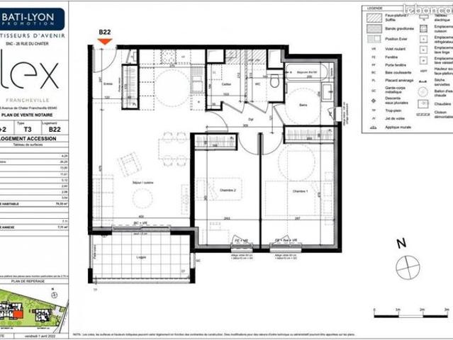 Appartement 3 pièces 70 m²