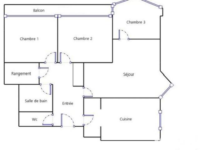 Appartement 3 pièces 70 m²