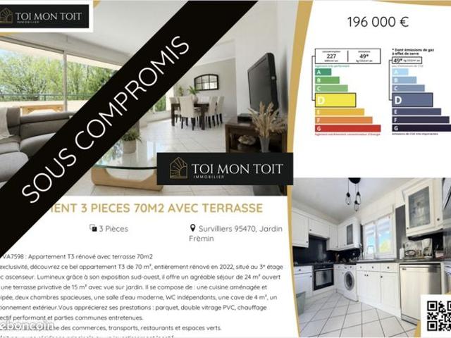 Appartement 3 pièces 70 m²