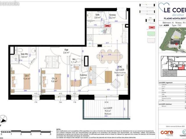 Appartement 3 pièces 70 m²