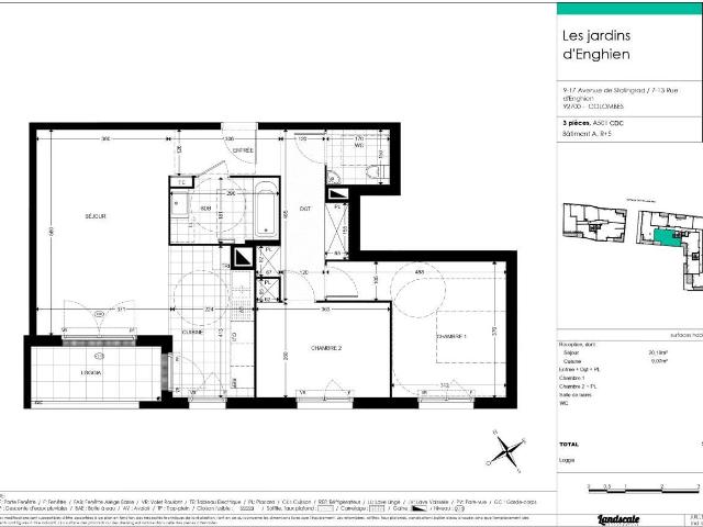 Appartement 3 pièces 71 m²