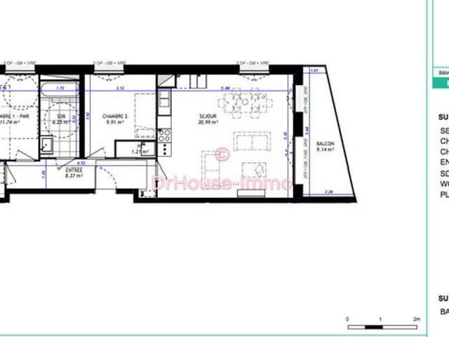Appartement 3 pièces 71 m²