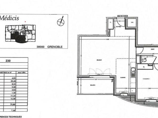 Appartement 3 pièces 72 m²