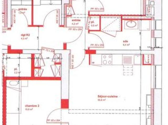 Appartement 3 pièces 72 m²