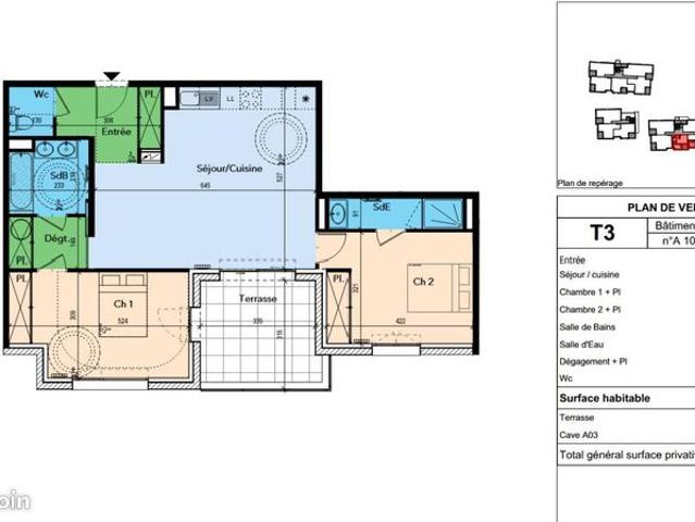 Appartement 3 pièces 77 m²