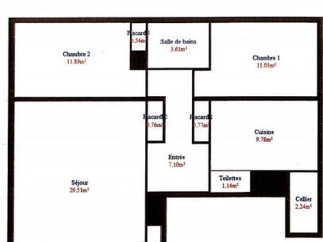 Appartement 3 pièces 77 m²