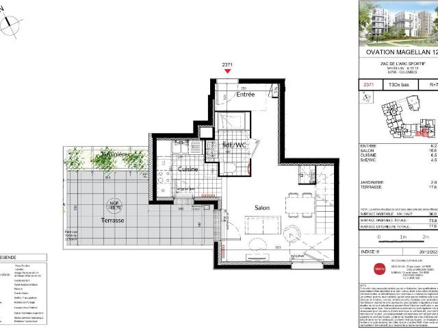 Appartement 3 pièces 74 m²