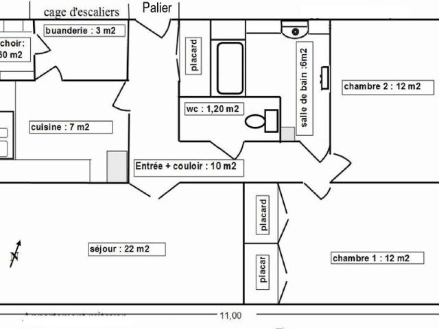 Appartement 3 pièces, 75 m² à louer à Sète 34200