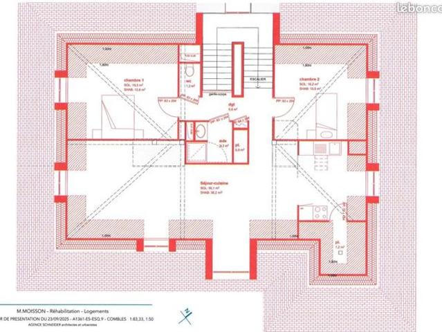 Appartement 3 pièces 75 m²