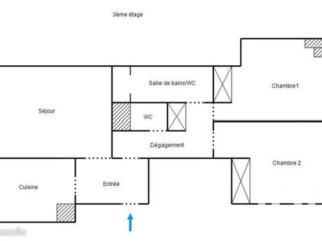 Appartement 3 pièces 76 m²