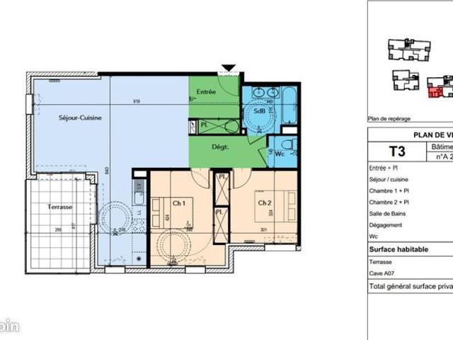 Appartement 3 pièces 80 m²