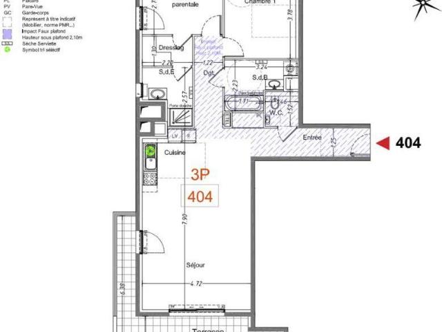 Appartement 3 pièces 85 m²